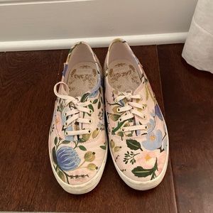 KEDS x RIFLE PAPER AND CO Botanical Pink Floral Shoes Sneakers Size 6.5